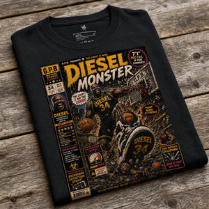 Garbage Pail Ballers “Diesel Monster” Vintage Hardwood Unisex T-Shirt - Rebel P Customs