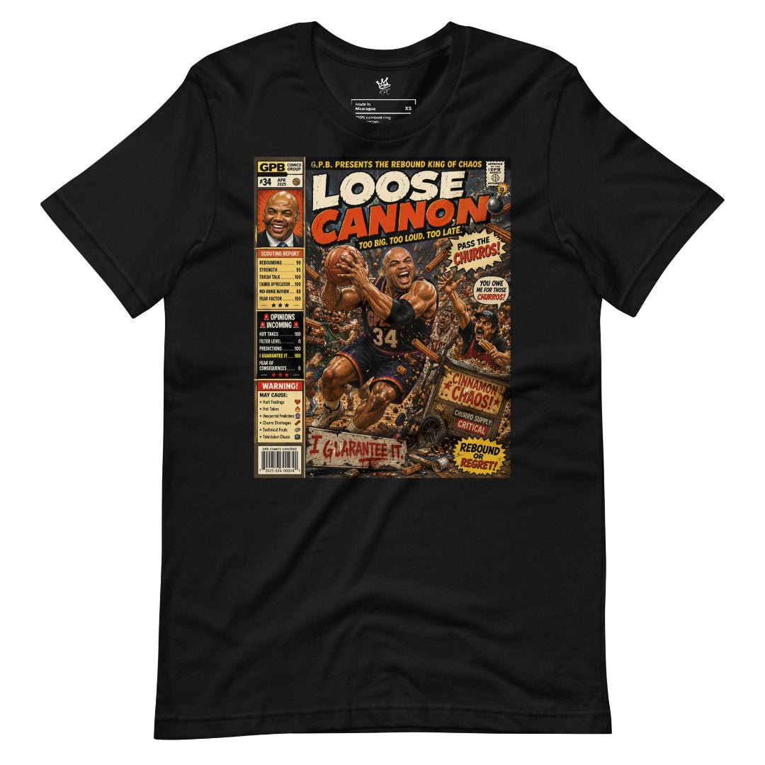 Wrinkled View Garbage Pail Ballers™ “Loose Cannon” Vintage Hardwood Unisex T-Shirt - Rebel P Customs