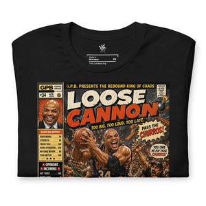 Closeup Garbage Pail Ballers™ “Loose Cannon” Vintage Hardwood Unisex T-Shirt - Rebel P Customs