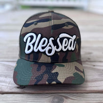 Glow In The Dark Blessed Camo Patched Hat - Rebel P Customs