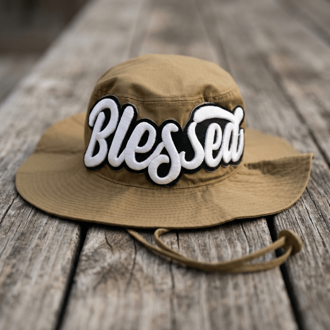 Glow In The Dark Blessed Patched Boonie Hat - Rebel P Customs