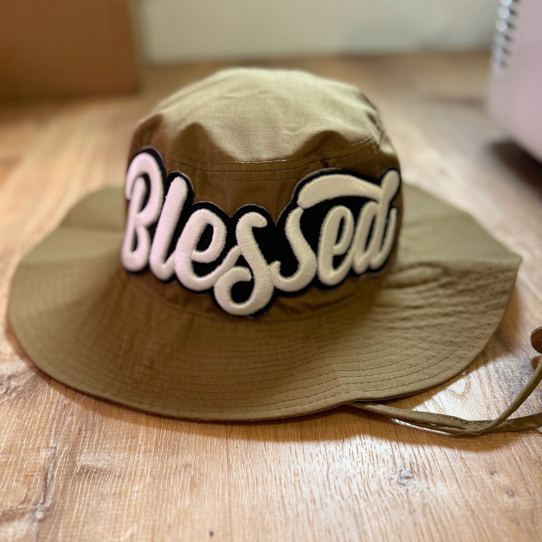Glow In The Dark Blessed Patched Boonie Hat - Rebel P Customs