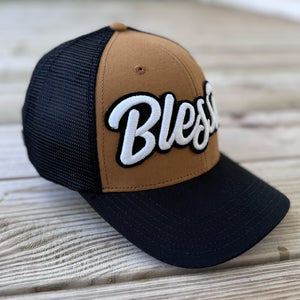 Glow In The Dark Blessed Patched Mid - Pro Snapback Trucker Cap - Rebel P Customs