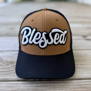 Glow In The Dark Blessed Patched Mid - Pro Snapback Trucker Cap - Rebel P Customs
