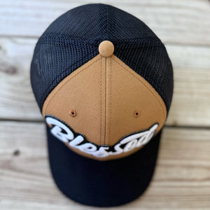 Glow In The Dark Blessed Patched Mid - Pro Snapback Trucker Cap - Rebel P Customs