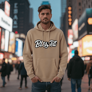 Glow In The Dark Blessed Patched Unisex Hoodie - Rebel P Customs