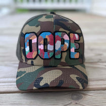 Glow In The Dark Dope Camo Patched Hat - Rebel P Customs
