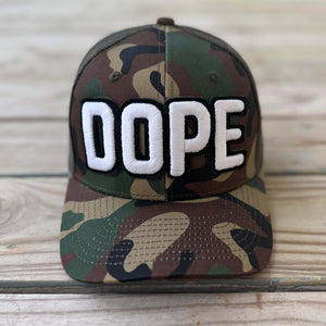 Glow In The Dark Dope Camo Patched Hat - Rebel P Customs