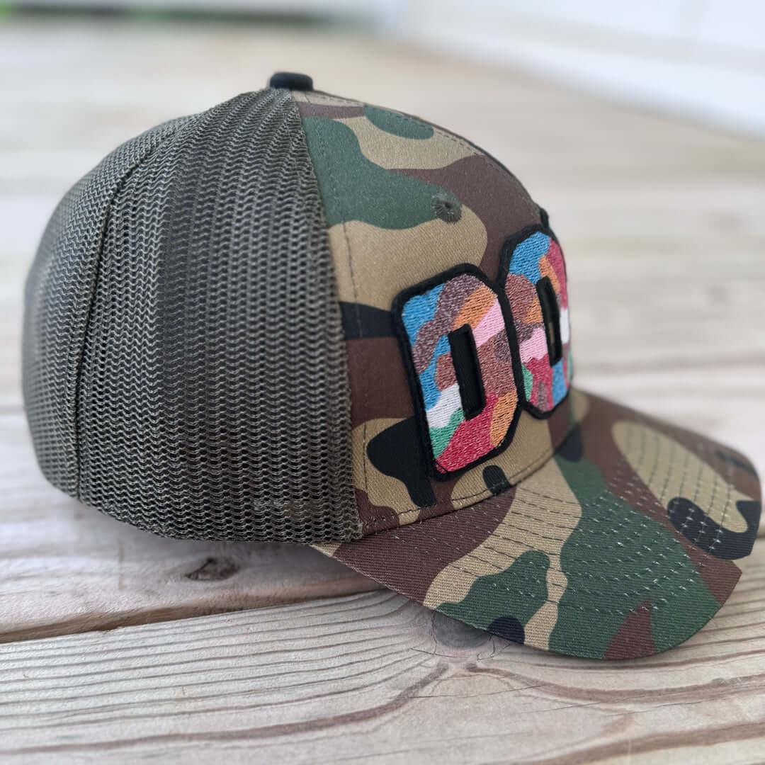 Glow In The Dark Dope Camo Patched Hat - Rebel P Customs