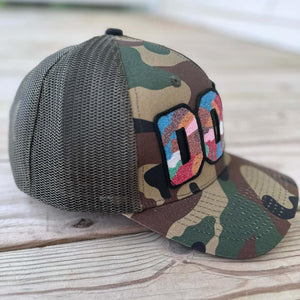 Glow In The Dark Dope Camo Patched Hat - Rebel P Customs