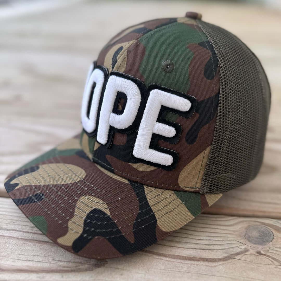 Glow In The Dark Dope Camo Patched Hat - Rebel P Customs