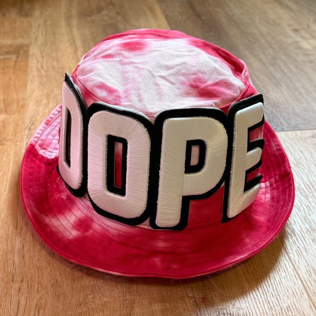 Glow In The Dark Dope Patched Unstructured Bucket Hat - Rebel P Customs