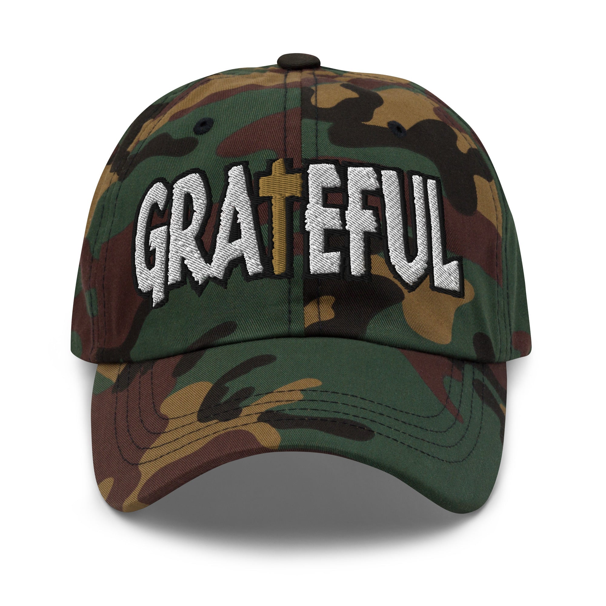 Grateful Camo Patched Hat - Rebel P Customs