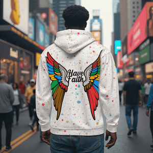 Have Faith Unisex Hoodie (White) - Rebel P Customs