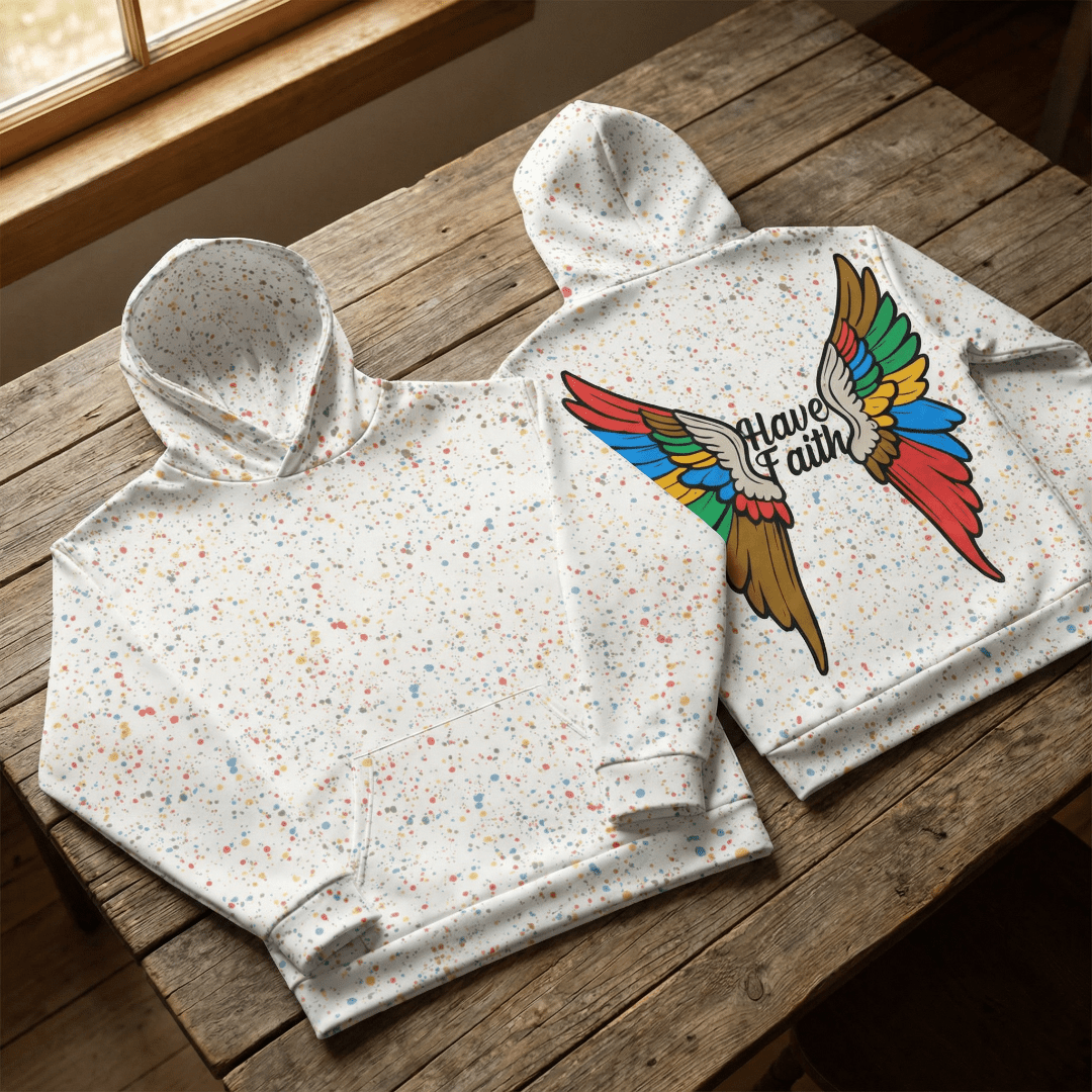 Have Faith Unisex Hoodie (White) - Rebel P Customs