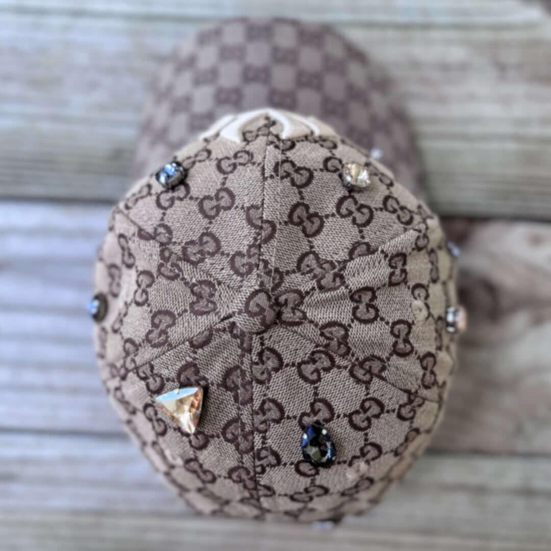 Jeweled Crystal Applique Bling Hat - Rebel P Customs