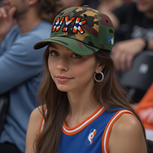 The City Collection NY Basketball Camo Patched Hat - Rebel P Customs