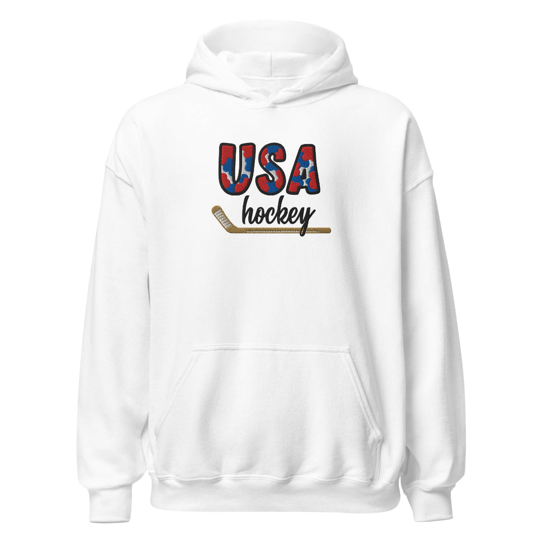 Team USA Hockey Patched Unisex Hoodie - Rebel P Customs