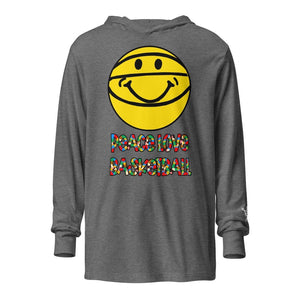Peace Love Basketball Unisex Hooded Long - Sleeve Tee - Rebel P Customs