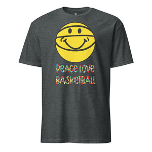 Peace Love Basketball Unisex Tri - Blend Crew Tee - Rebel P Customs