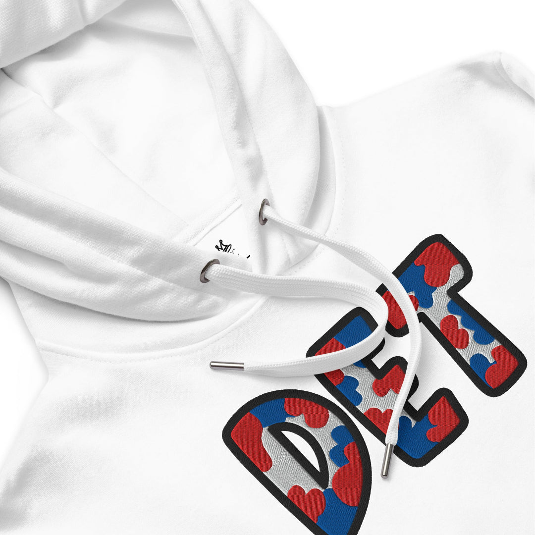 The City Collection DET Basketball Patched Unisex Hoodie - Rebel P Customs