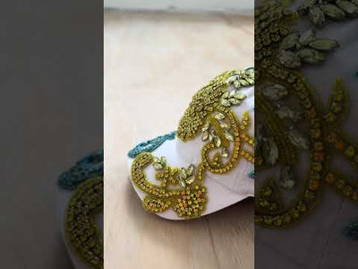 Custom Beaded Luminous Multicolor All Over Crystal Applique Hat - Rebel P Customs