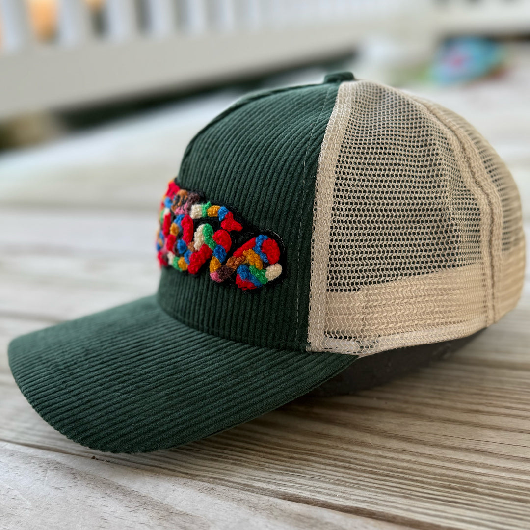 The City Collection Queens Chenille Patched Corduroy Trucker Hat - Rebel P Customs