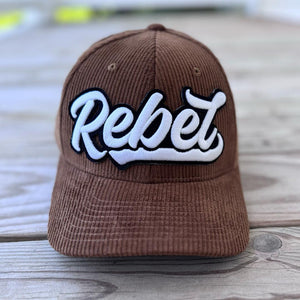 Rebel Glow In The Dark Patched Low Profile Structured Corduroy Hat 