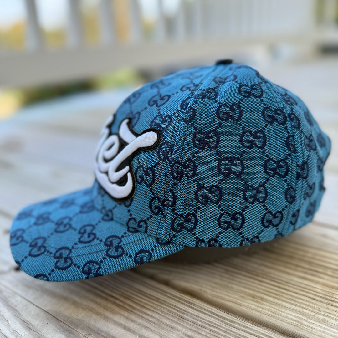 Limited Edition Glow In The Dark Rebel Patched Hat in Blue