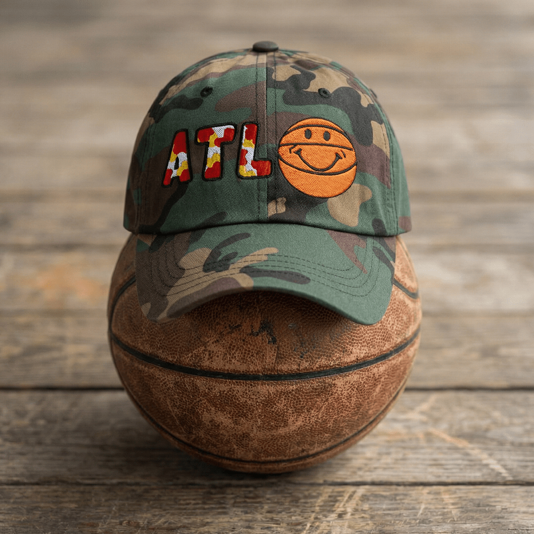The City Collection ATL Basketball Camo Patched Hat - Rebel P Customs