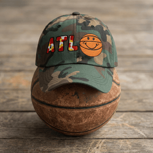 The City Collection ATL Basketball Camo Patched Hat - Rebel P Customs