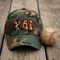 The City Collection BAL Baseball Camo Patched Hat - Rebel P Customs