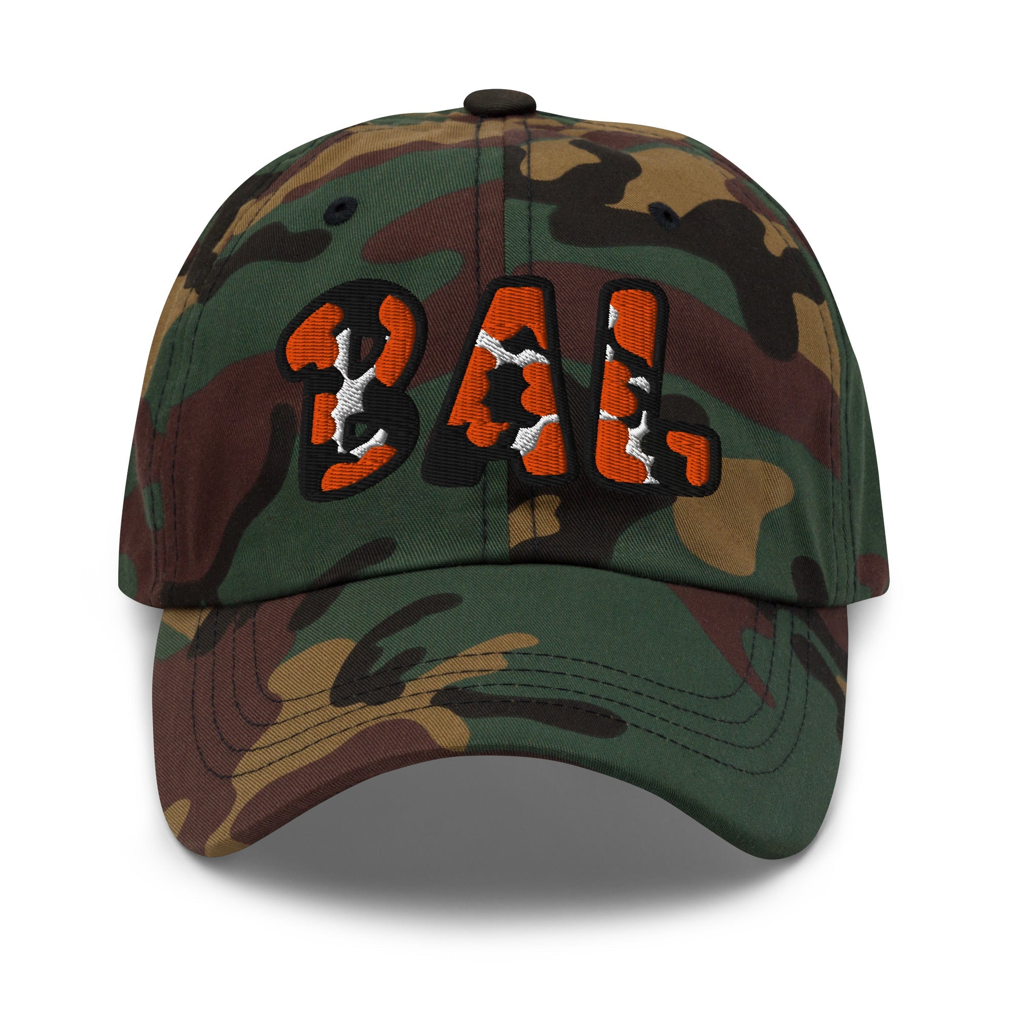 The City Collection BAL Baseball Camo Patched Hat - Rebel P Customs
