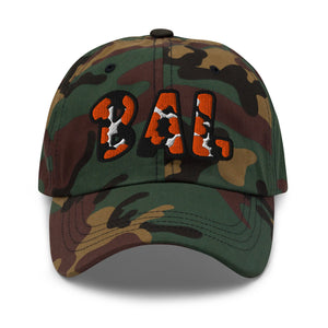 The City Collection BAL Baseball Camo Patched Hat - Rebel P Customs