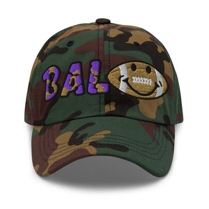 The City Collection Baltimore Football Camo Patched Hat - Rebel P Customs
