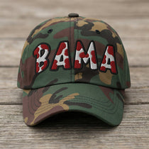 The City Collection BAMA Camo Patched Hat - Rebel P Customs
