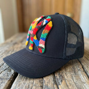 The City Collection Big NY Chenille Black Patched Hat - Rebel P Customs