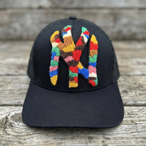 The City Collection Big NY Chenille Black Patched Hat - Rebel P Customs