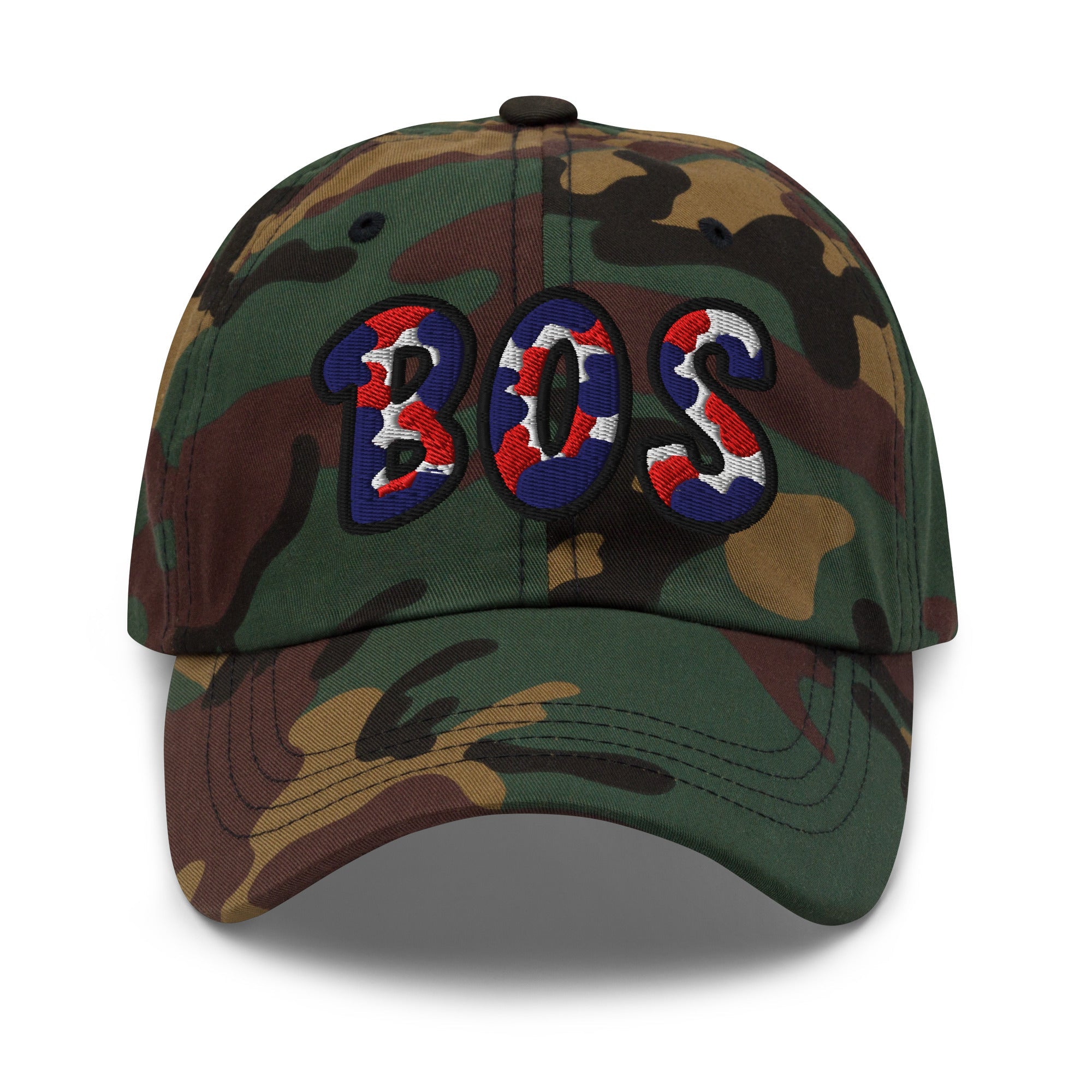 The City Collection BOS Baseball Camo Patched Hat - Rebel P Customs