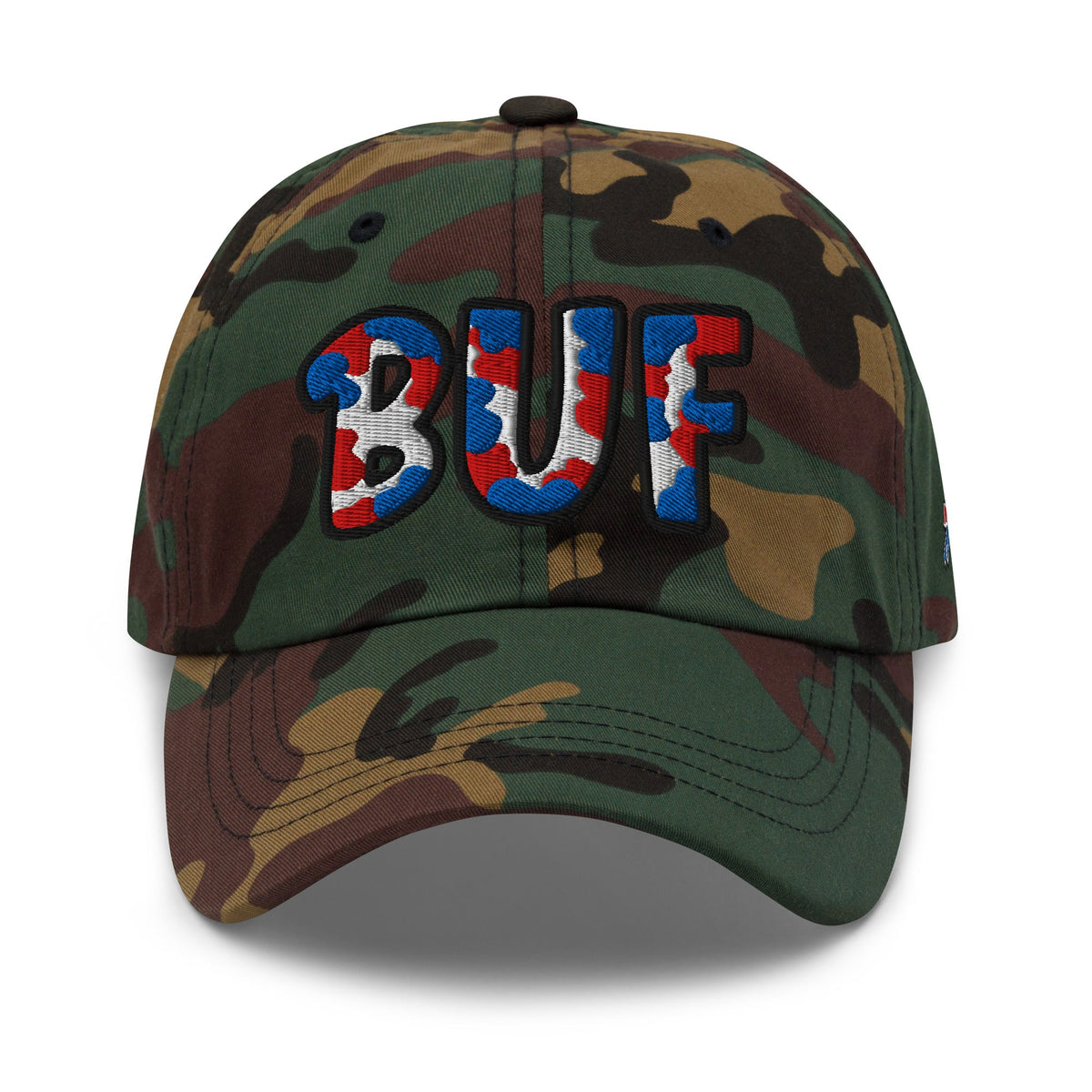 The City Collection BUF Football Camo Patched Hat - Rebel P Customs