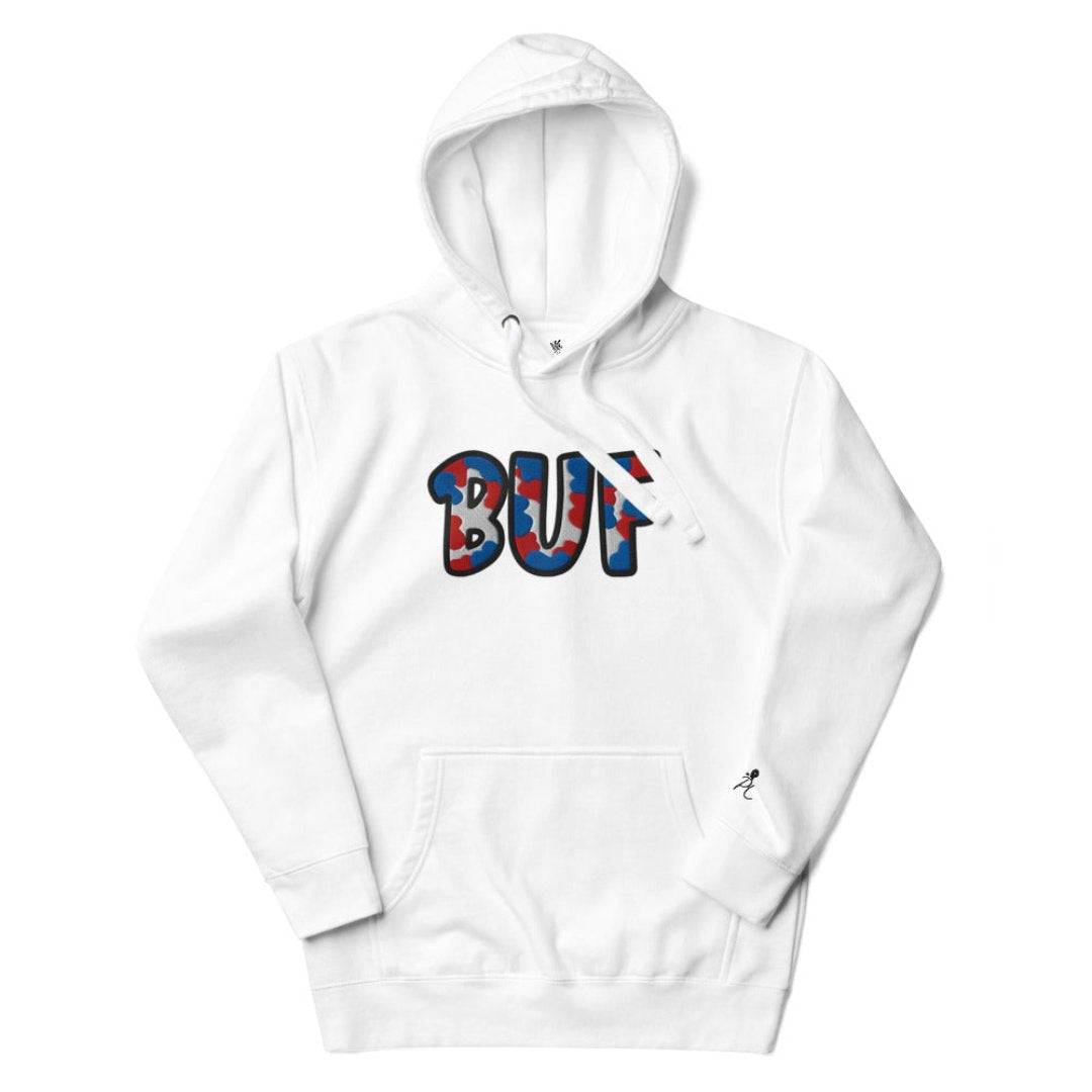 The City Collection BUF Football Patched Unisex Hoodie - Rebel P Customs