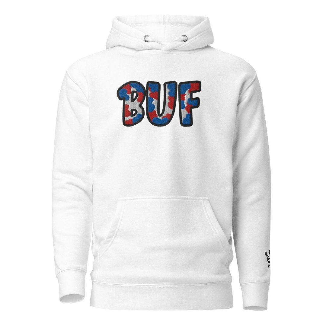 The City Collection BUF Football Patched Unisex Hoodie - Rebel P Customs