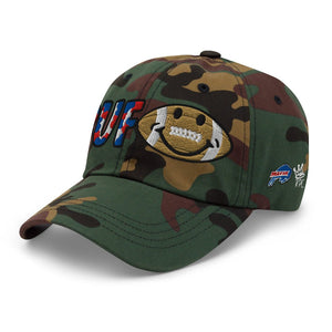 The City Collection Buffalo Football Camo Patched Hat - Rebel P Customs