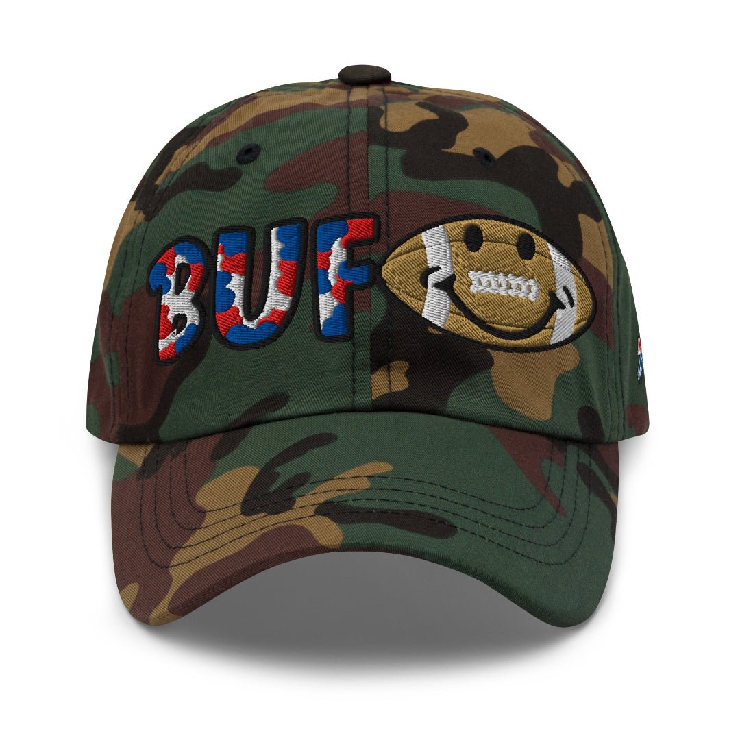 The City Collection Buffalo Football Camo Patched Hat - Rebel P Customs