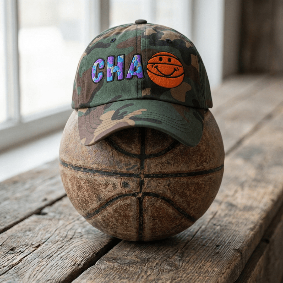 The City Collection CHA Basketball Camo Patched Hat - Rebel P Customs