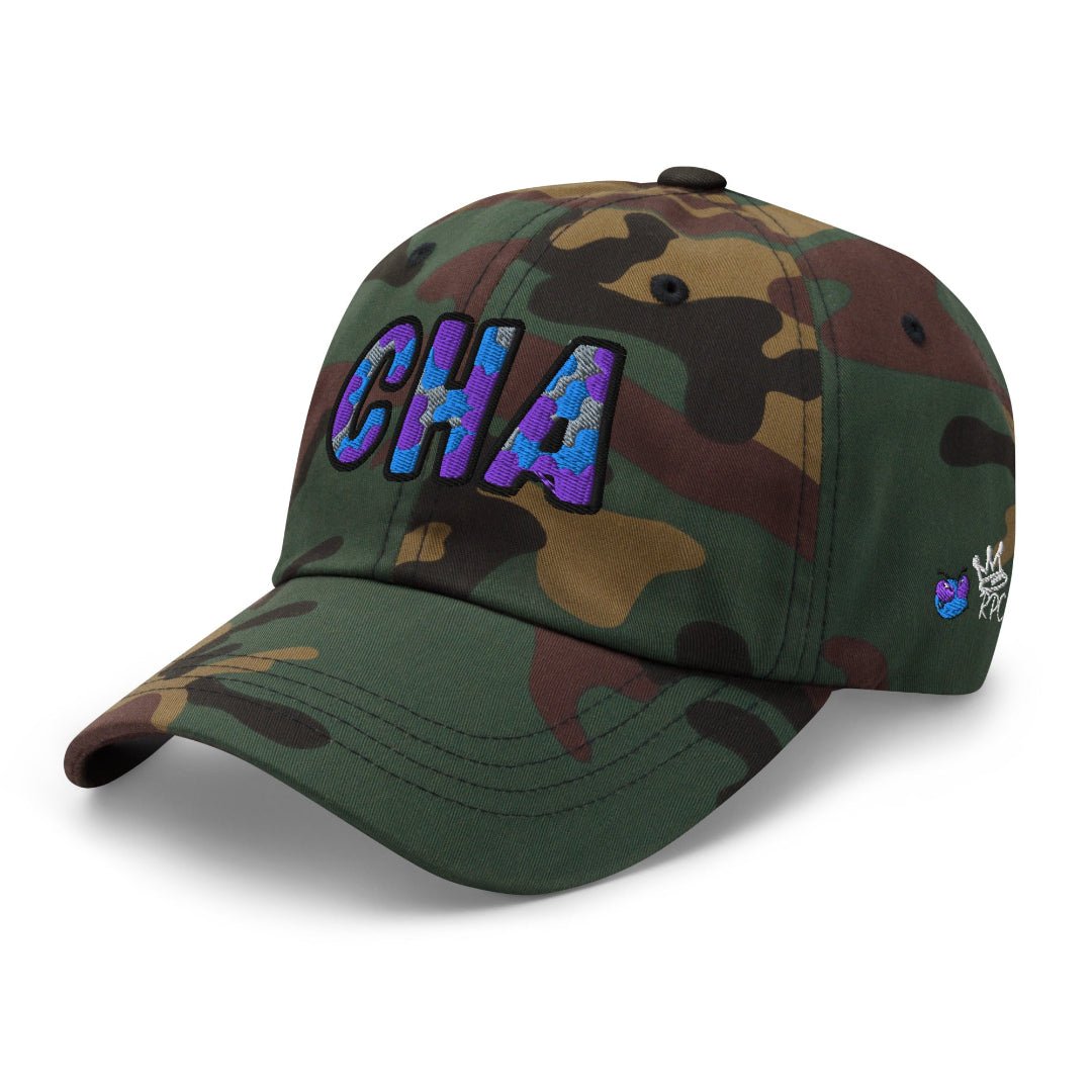 The City Collection CHA Basketball Camo Patched Hat - Rebel P Customs