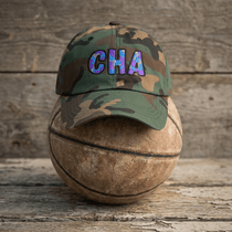 The City Collection CHA Basketball Camo Patched Hat - Rebel P Customs