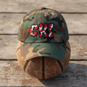 The City Collection CHI Basketball Camo Patched Hat - Rebel P Customs