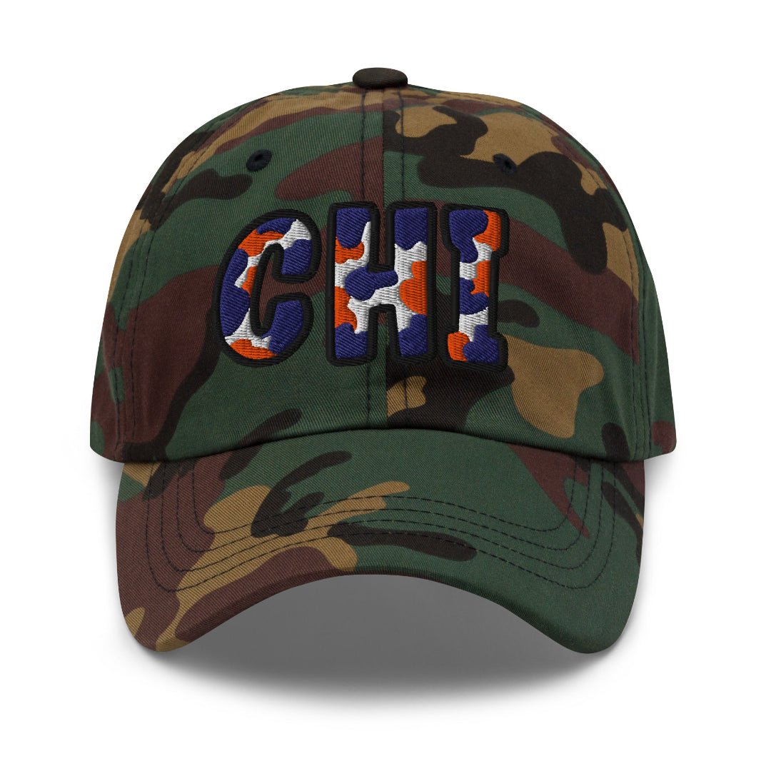 The City Collection CHI Football Camo Patched Hat - Rebel P Customs