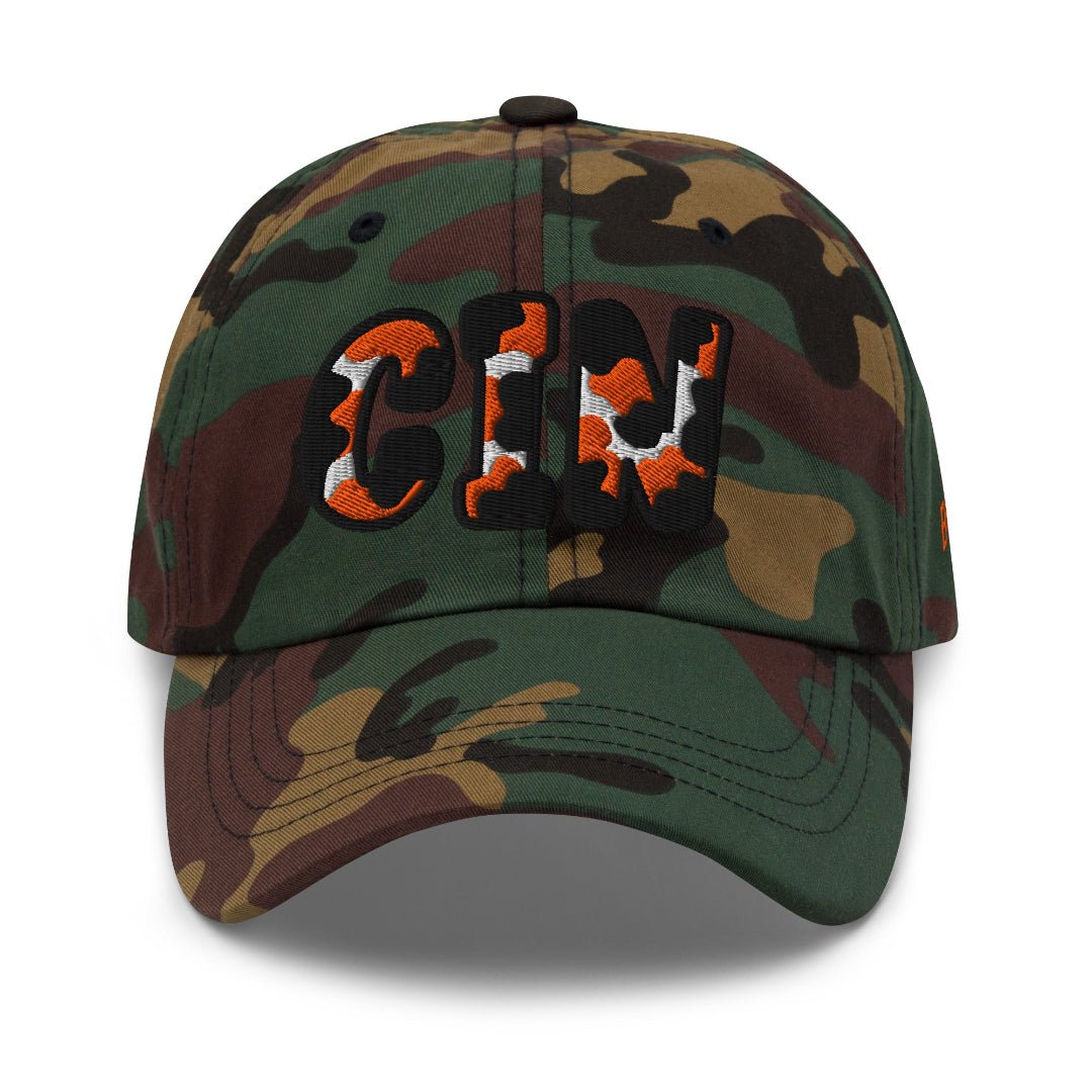 The City Collection CIN Football Camo Patched Hat - Rebel P Customs